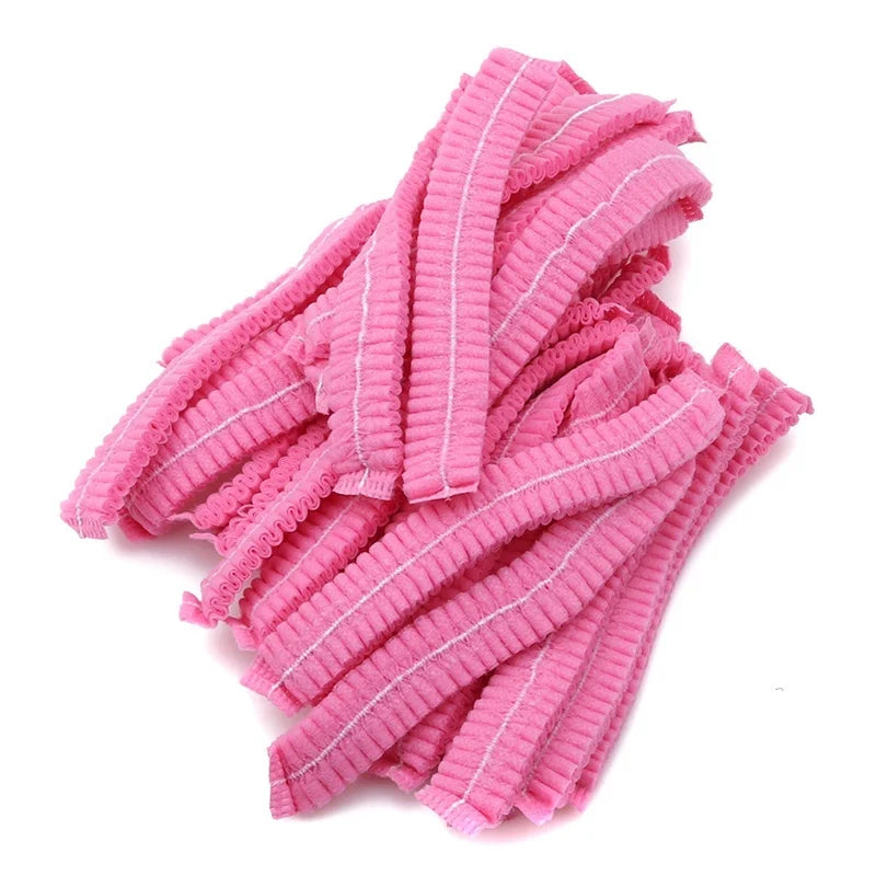 Disposable Microblading Non Woven Fabric Makeup Hair Net Cap Sterile Hat Chef Catering Dust Strip Bathroom Supplies 100 PCS