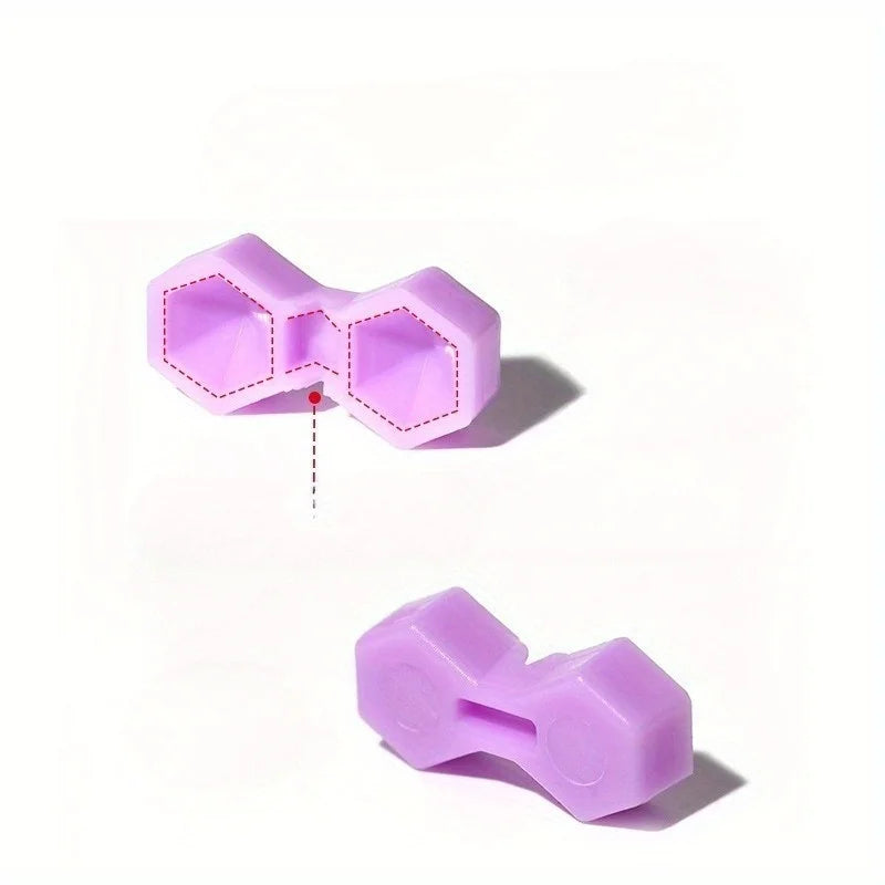 200Pcs Eyelash Extension Glue Cup 2 Hole Honeycomb Tattoo Ink Pigment Holder Container Grafting Eyelashes Auxiliary Makeup Tool