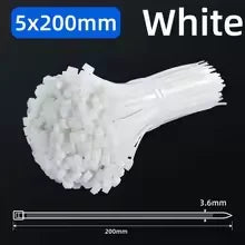 100pcs Black Cable Ties High Tensile Strength, Uv Resistant, Self-Locking for Home & Office Cord Management