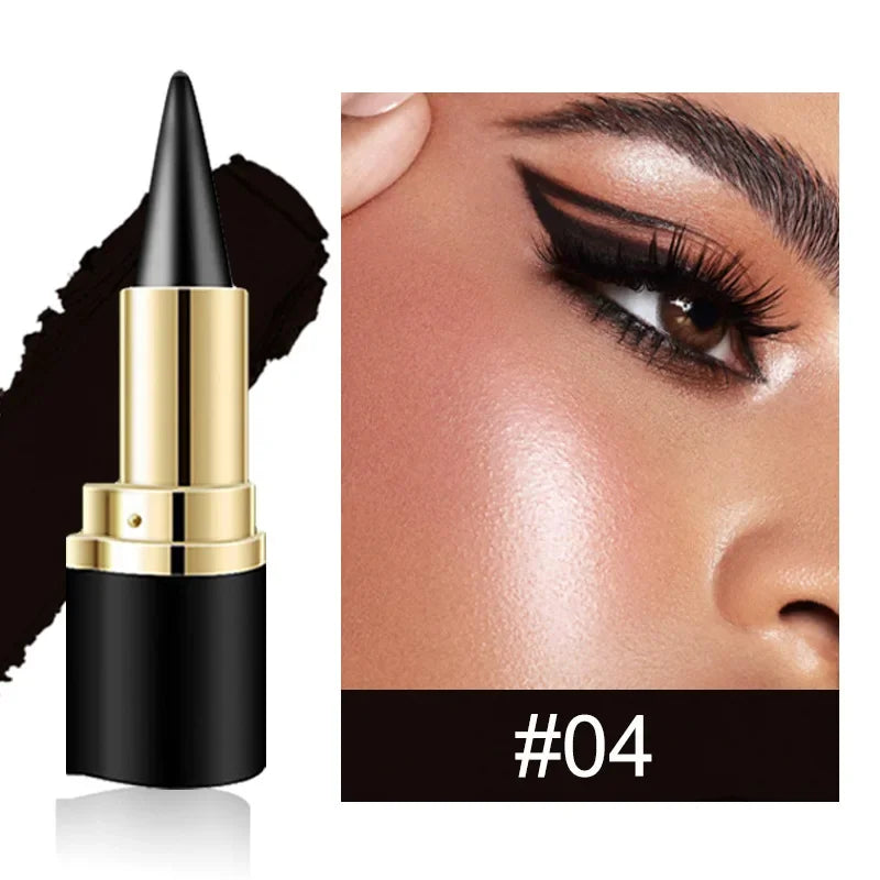Smooth Gel Eyeliner Stick Waterproof Silver Black High Pigment Smudge Proof Eye Liner Pen Multi-use Eye Shadow Makeup Cosmetics