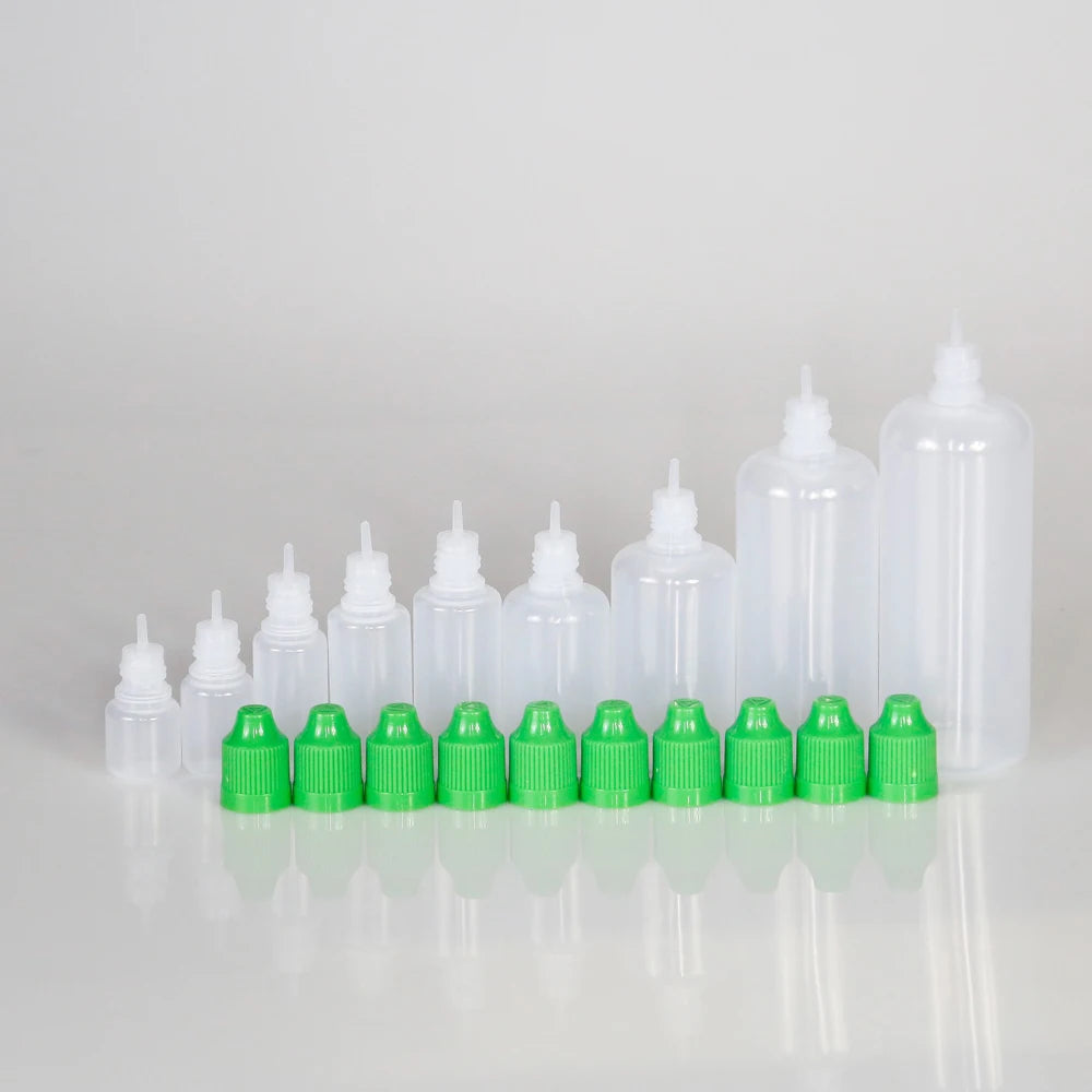 10pcs 3ml-120ml Plastic Dropper Bottles Empty Squeeze Liquid Eye Dripper Containers with Child Resistant Cap Travel Sample Vials