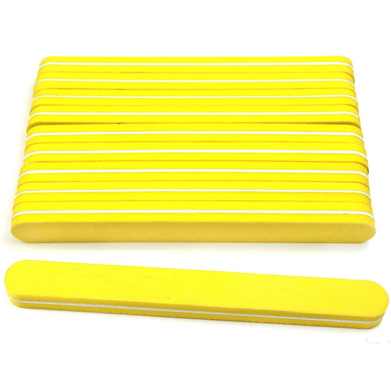 10pcs/lot Professional Nail Files 100/180 Washable Nail Art Sanding Buffing Manicure Tools Set Polish Buffer Removal Sponge