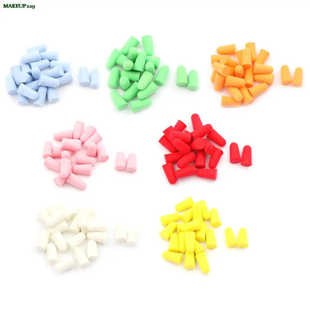 10Pairs Authentic Foam Soft Corded Ear Plugs Noise Sleep Reduction Norope Earplugs Swimming Protective Earmuffs