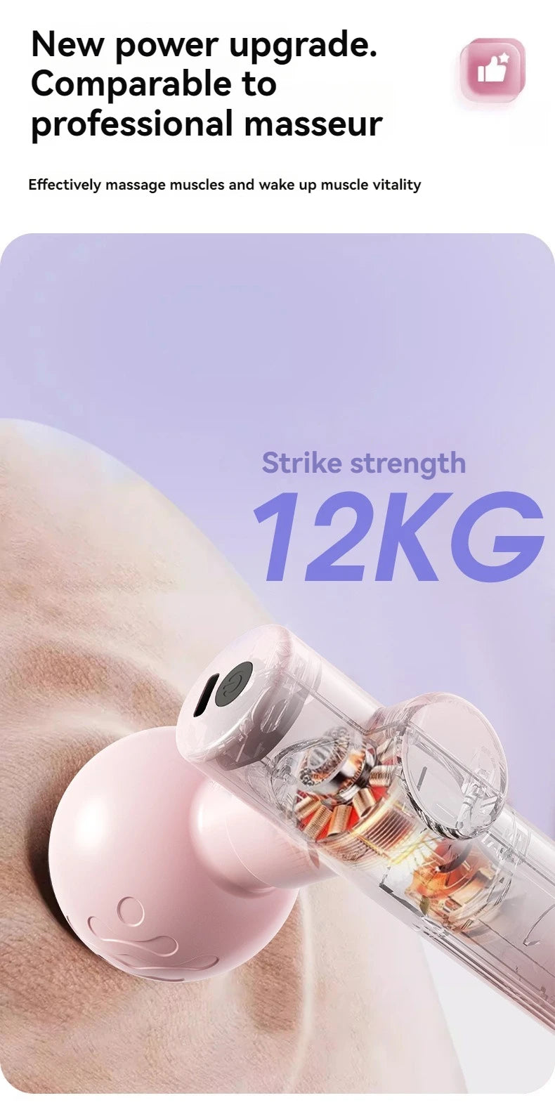 2025 New USB Mini Massage Gun Fascia Machine Muscle Relaxation Vibrating Gun Rod Massage Fitness Equipment Neck Grab Fascia Gun