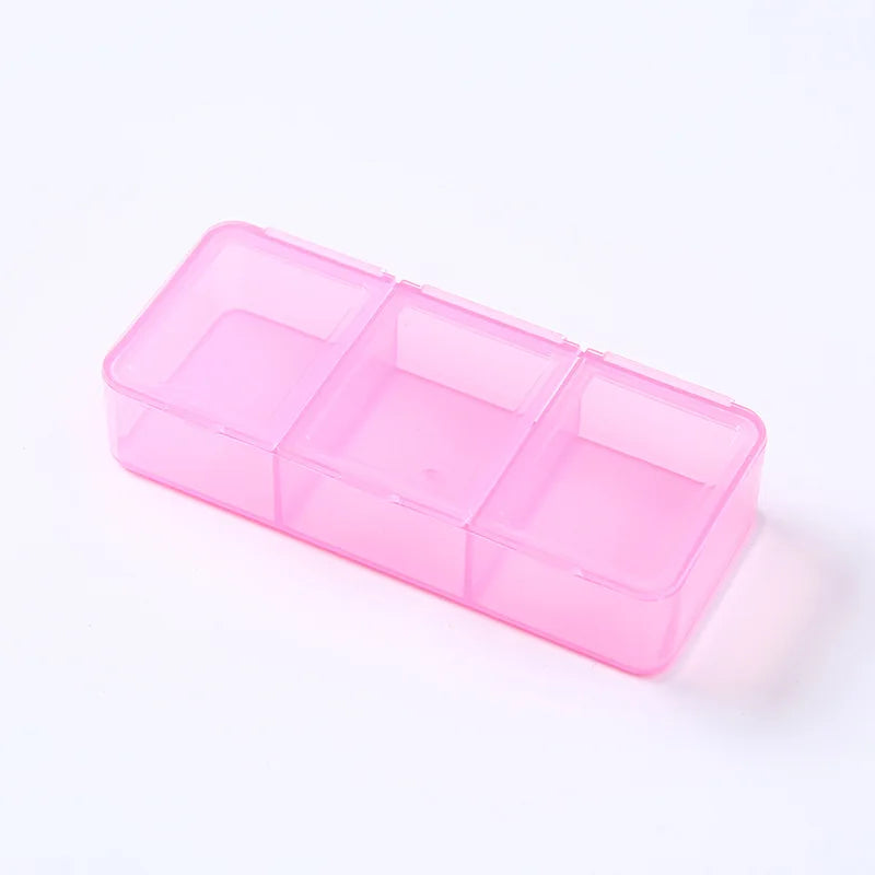 1 Day 3 Grids Rainbow Pill Medicine Box Tablet Medicine Organizer Health Storage Pill Box Holder Splitters With Printed Braille