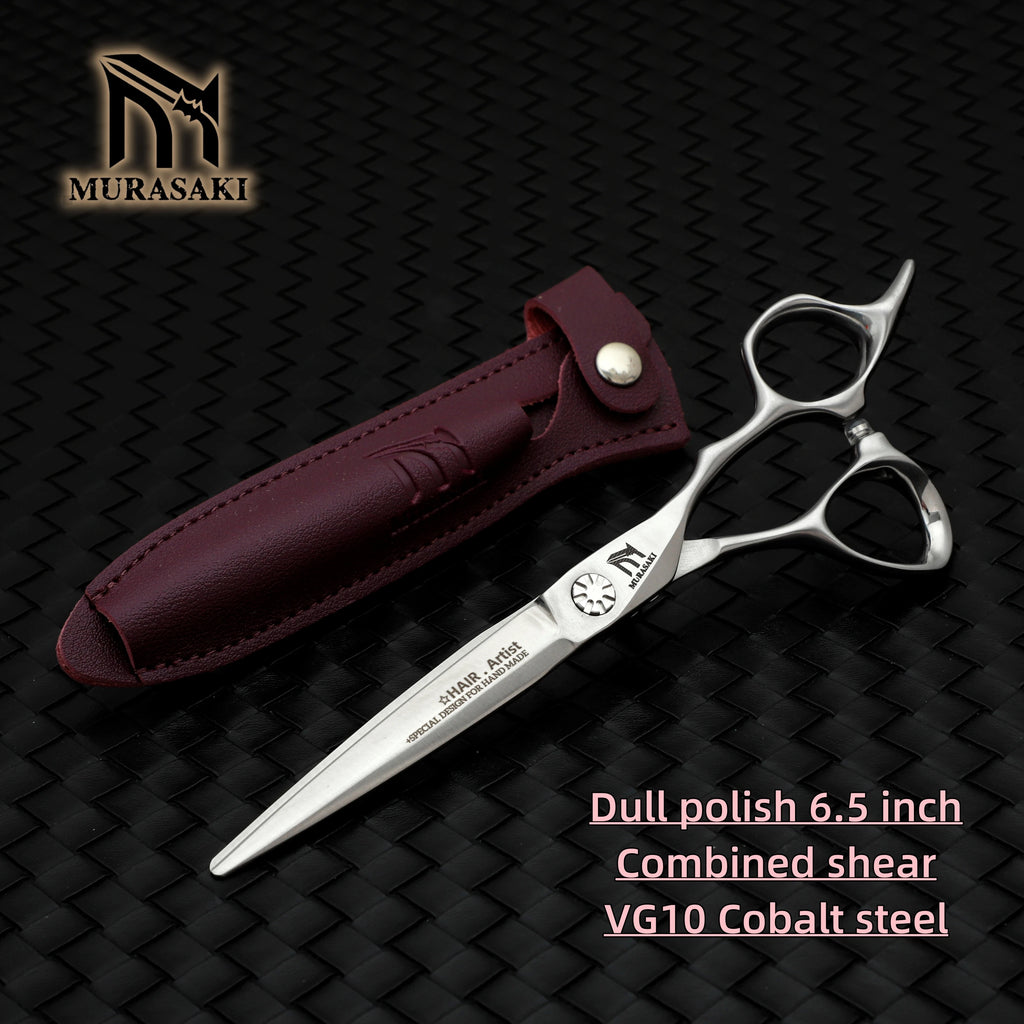 Professional VG10 Steel Barber Scissors, 5.75 Inch Willow Leaf Single-Sided Sharp Blade, Specialized for Regulating Hair Volume
