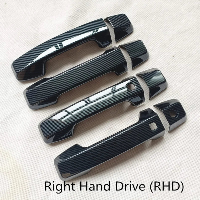 For Mitsubishi Triton L200 LC MV 6th 2023 2024 2025 2026 Accessories Door Handle Cover Trim Plastic Imitation Carbon Fiber