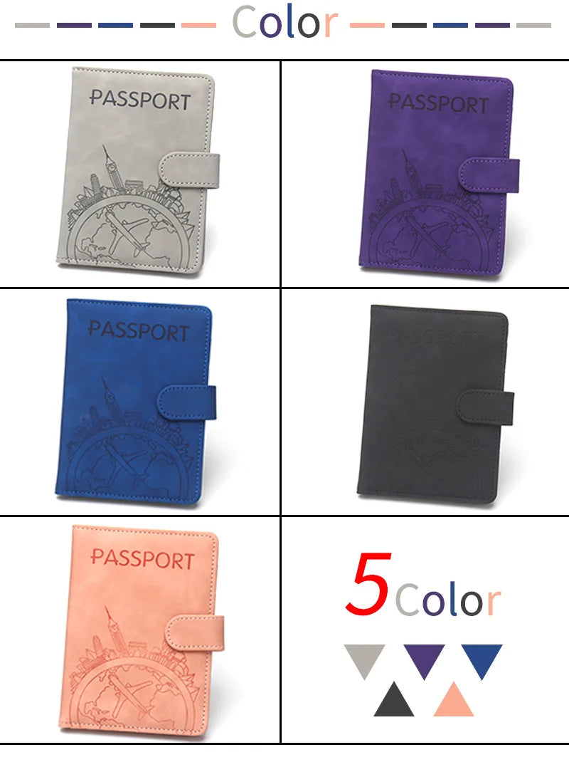 Rfid Global Flight Passport Holder Laser Engarved Name Passport Cover Custom Name Travel Wallet
