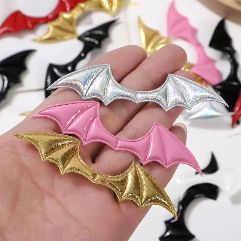 Sturdy PU Leather Demons Horn Wing for Costumes Accessories Quick Assembly Designs Halloween Craft Components
