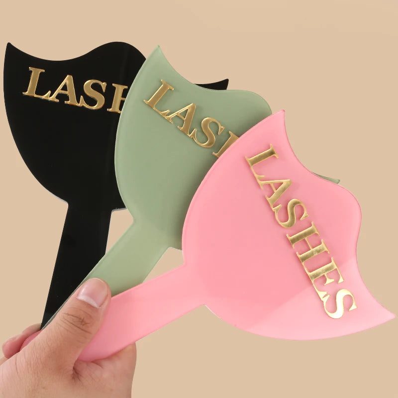 Professional Eyelash Extension Mirror - High Definition Glass, with Handle for Precision Lashing & Makeup