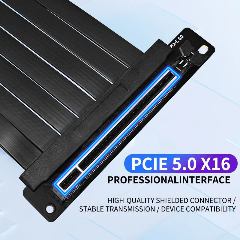 UPSIREN PCI-E 5.0 X16 GPU Extension Cable,Cable length 200mm/Gold-plated process/Suitable for 50 series graphics cards