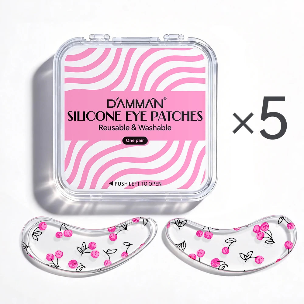 DAMMAN Multi-purpose Eye Pads for Eyelash Extensions Reusable Silicone Eye Patches Lash Lift Under-eye Patches Makeup Tools