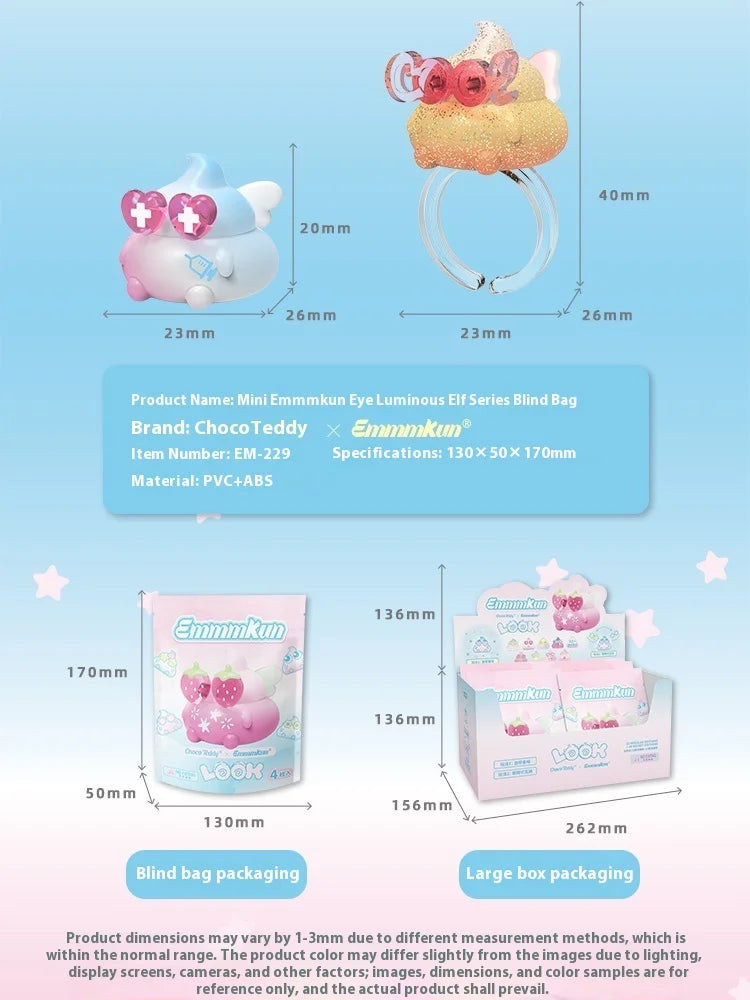 Mini Emmmku Four-Generation Elf Series Trendy Hand-Made Cute Doll Blind Box Set Creative Desktop Decorations Toy Collection