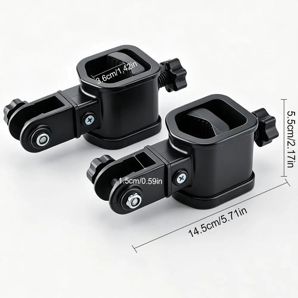 Dual Clamp Wagon Umbrella Holder Universal Camping Folding Cart Parasol Mount Bracket Stable Sun Shade Fixing Accessories