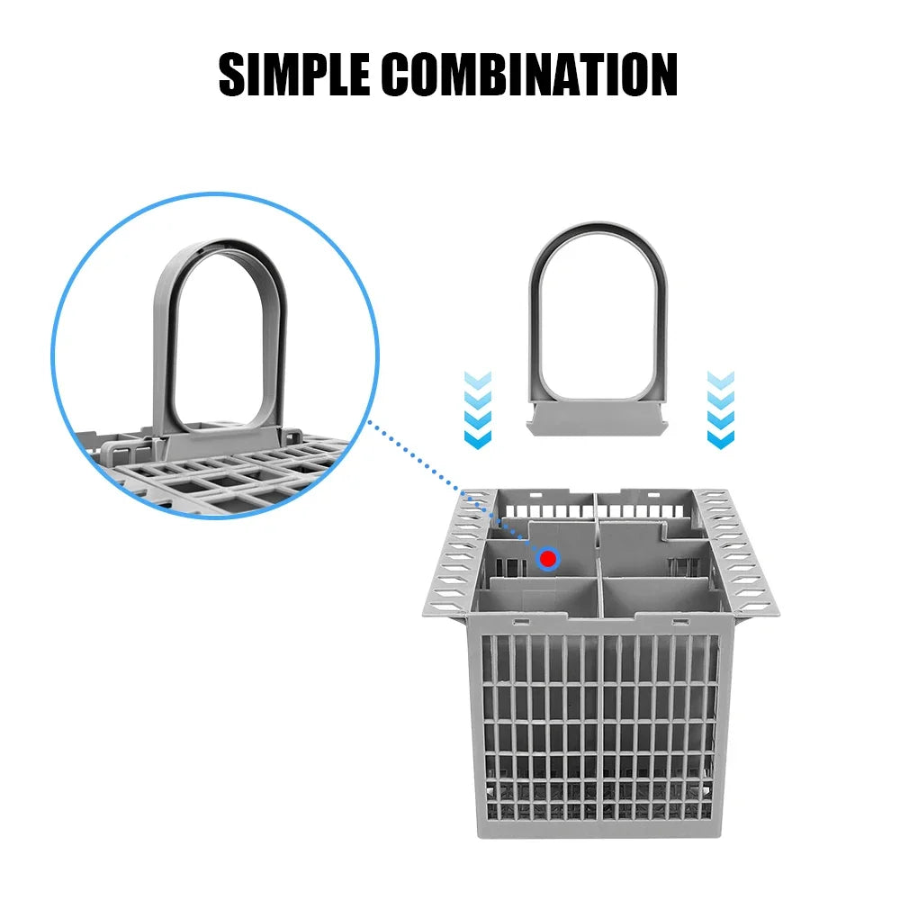 Detachable Dishwasher Cutlery Basket Portable Tableware Fork Spoon Cutlery Storage Kitchen Multifunctional Dishwashing Tools ﻿