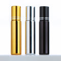 50 Pcs/Lot 10ml Electroplated Roll On Perfume Bottle Refillable Essential Oil Bottles With Box Roller Glass Vials LOGO Pay Extra