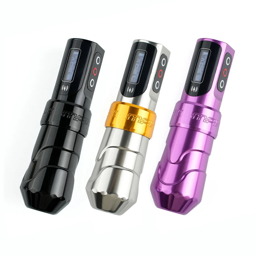 MAX Tattoo Machine Pen 4.0mm Stroke Professional Body Art Makeup Rechargeable LED Digital Display Battery Wireless Pen Machine