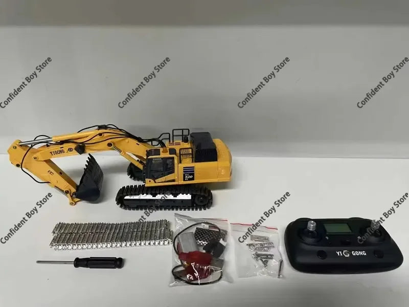Mini Excavator 1/50 970 Electric Excavator Simulation Model With Lighting System Desktop Remote Control Excavator Model Toy