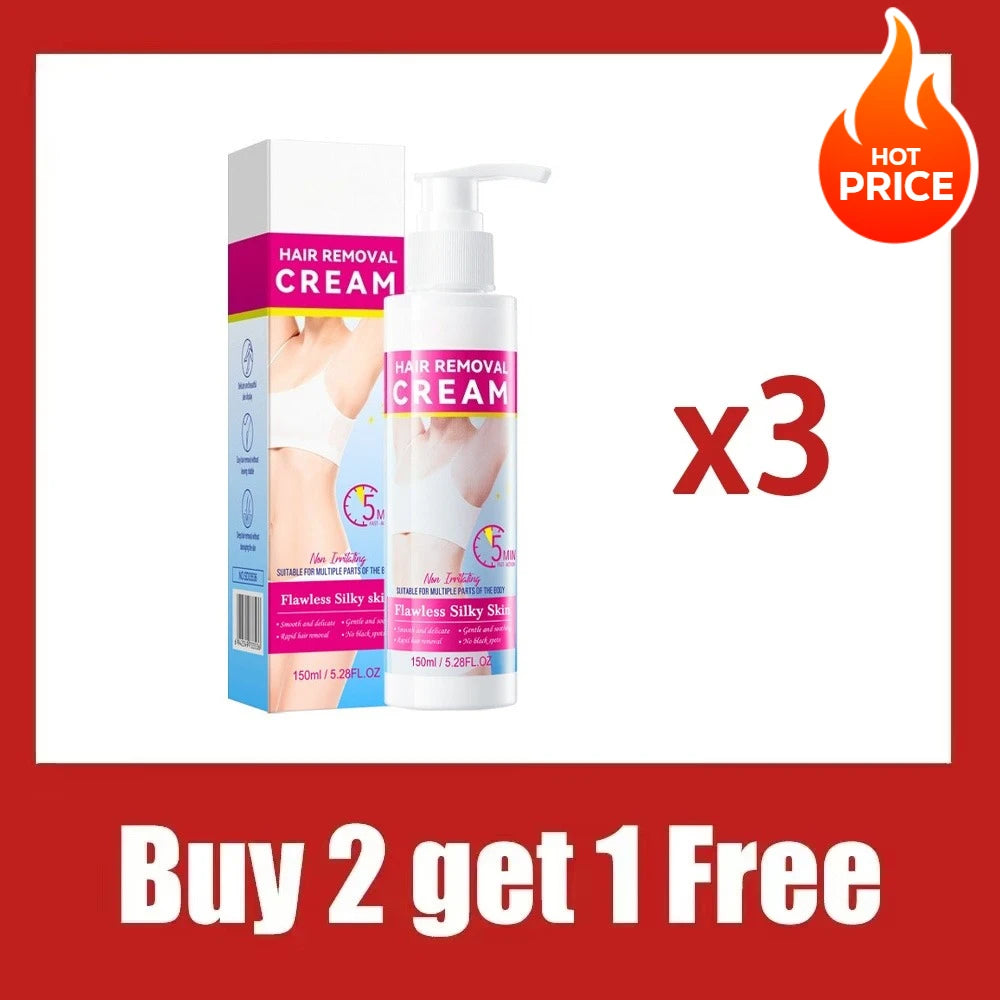 Men's and women's hair removal cream does not irritate the armpits. Smooth hair removal cream 150ml