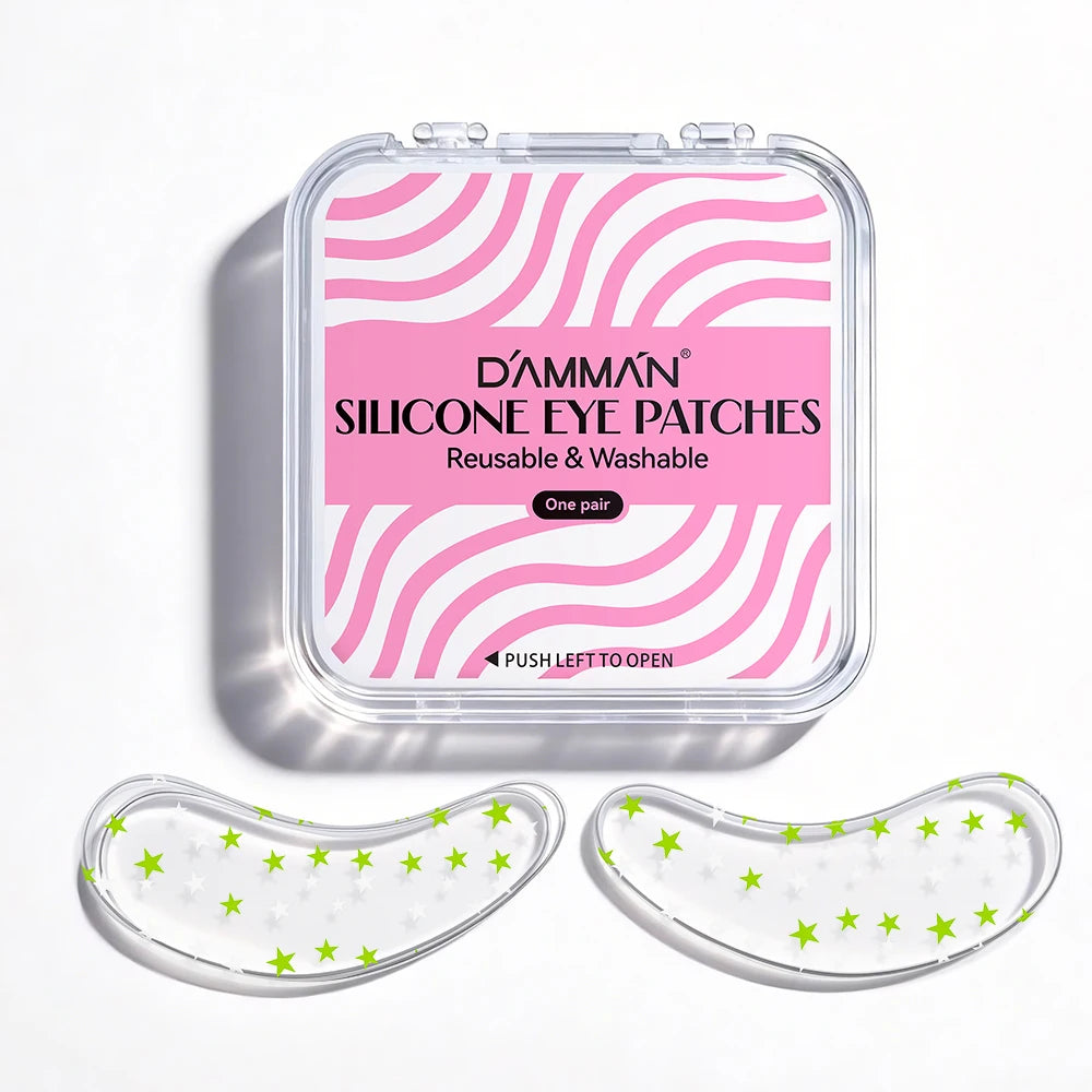 DAMMAN Multi-purpose Eye Pads for Eyelash Extensions Reusable Silicone Eye Patches Lash Lift Under-eye Patches Makeup Tools