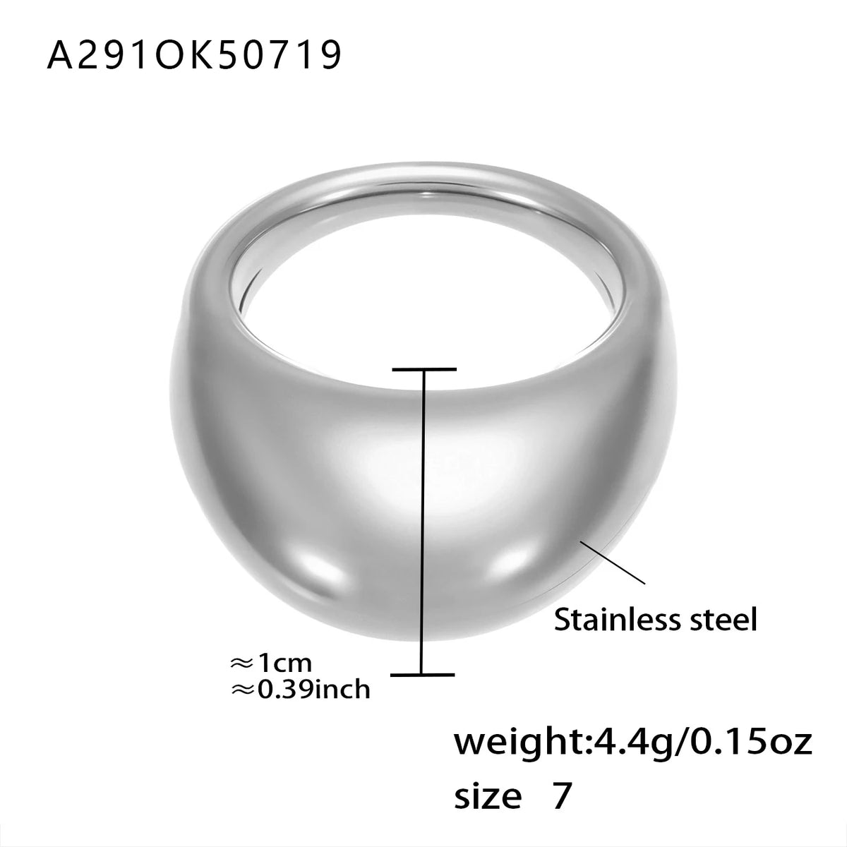 Multi-style Waterproof Gold Color Silver Chunky Ring Women's Geometric 316 Stainless Steel Ring Femme Finger Fashion Jewelry