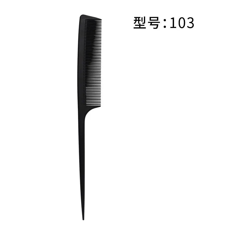 14Styles Hairdressing Carbon Comb for Haircut Barber Anti Static Black Rat Tail Comb Beauty Professional Hair Styling Tools Comb