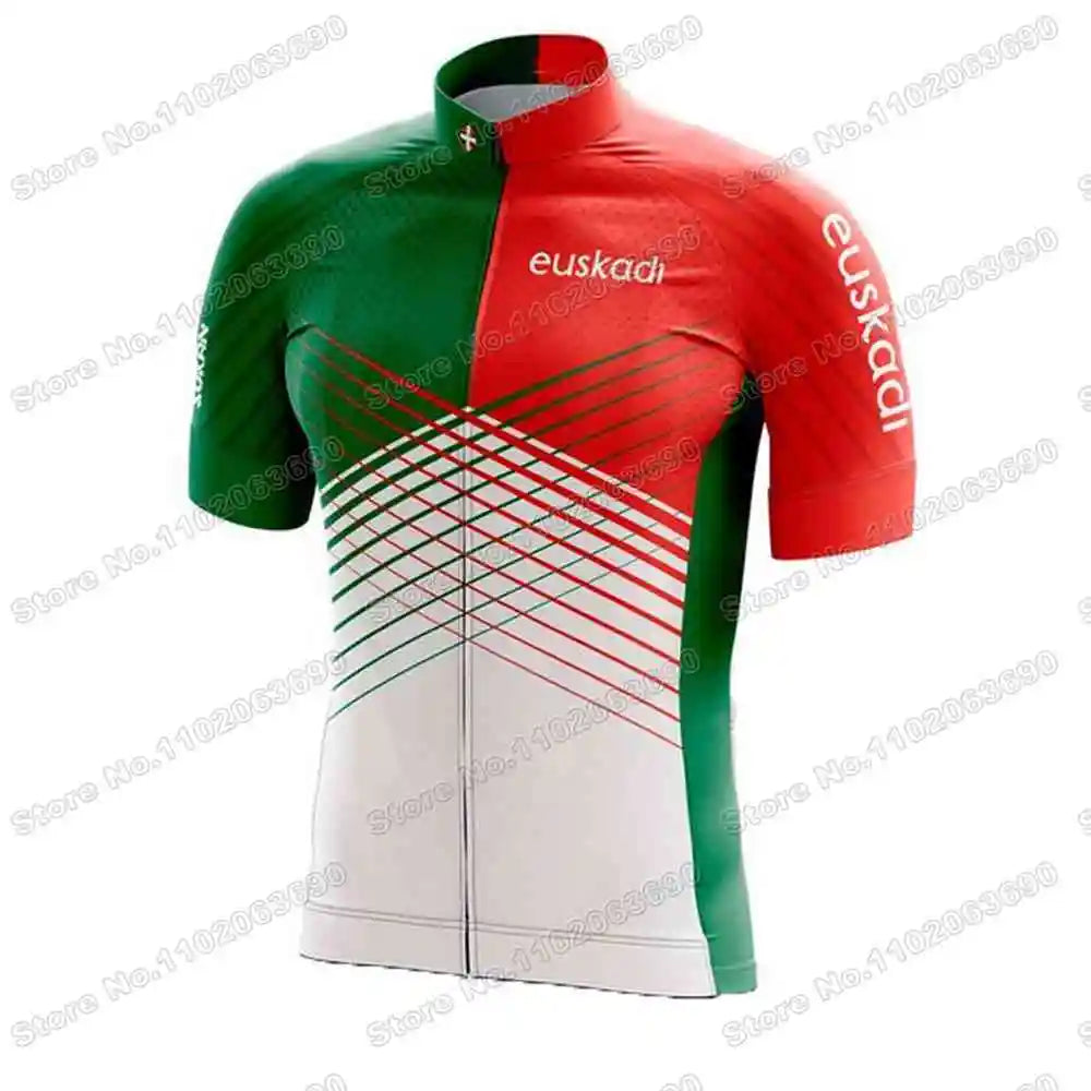 2026 Euskadi Basque Country Team Cycling Jersey Set Euskadiko Cycling Clothing Summer Road Bike Shirts Suit Bicycle Bib Shorts