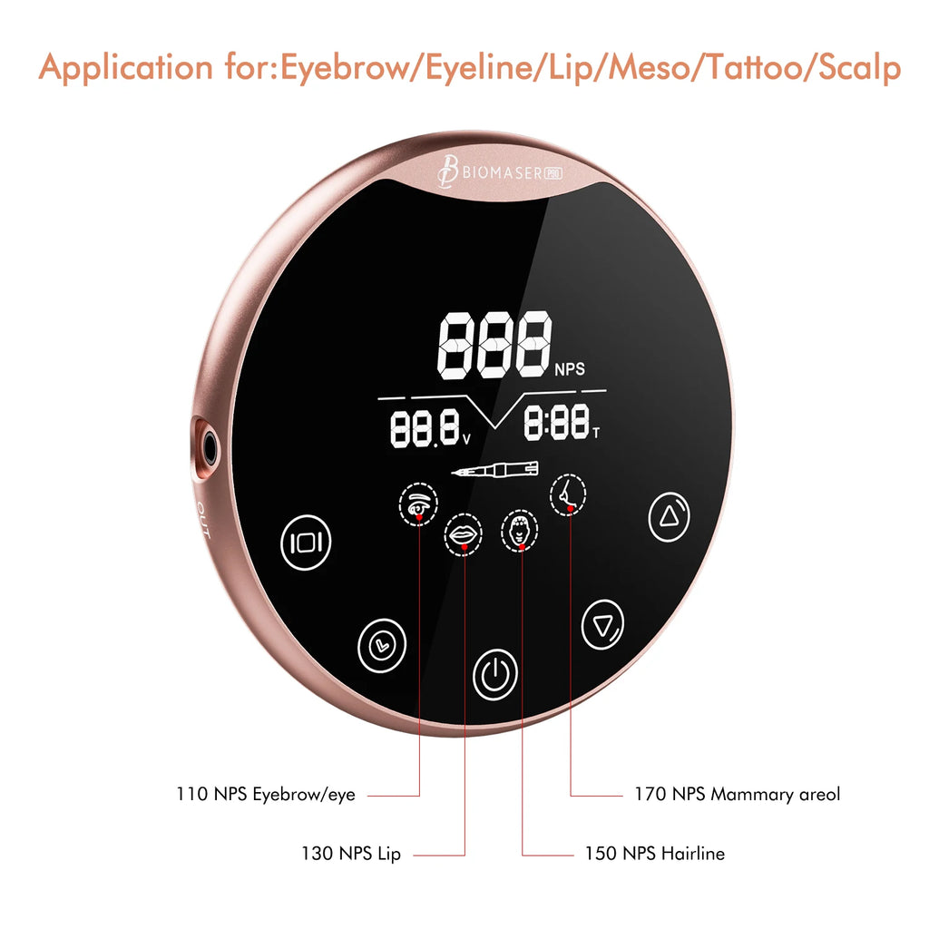 Biomaser P90 Dermografo Digital Tattoo Permanent Makeup Machine Pen/microblading Machine Set For Universal Cartridge Needle