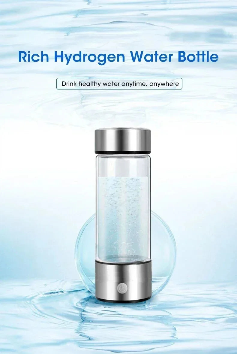 Hydrogen Rich Water Cup Portable 420ml Electric Hydrogen Water Generator Bottle Titanium Quality Filter Antioxidant Ionizer