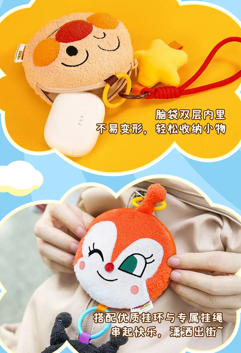 M&G Shop Anpanman Soft Toy Plush Keychain String Design DIY Multiple Characters Bag Charm Backpack Accessory Kids Fans Gift