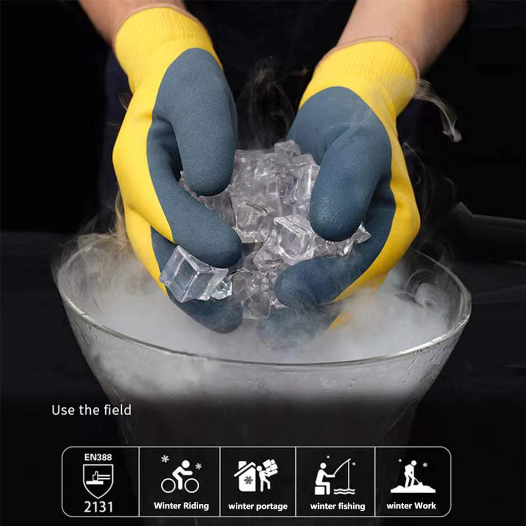 -40°C Thickened Work Gloves Waterproof Windproof Coldproof Full Finger Gloves Winter Padded Outdoor Riding Gloves