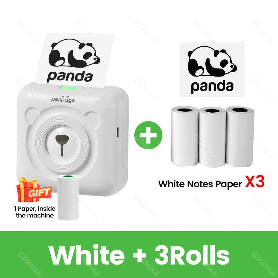 PeriPage A6 Mini Portable Thermal Printer Photo Pocket Label Sticker Printer Color Paper Roll 58mm Wireless Picture Print Maker