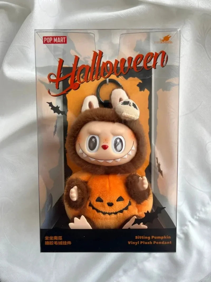 100% POP MART LABUBU Halloween Vinyl Pumpkin Weird Carnival Series Blind Box Vinyl Doll Pendant Halloween Toy Gift