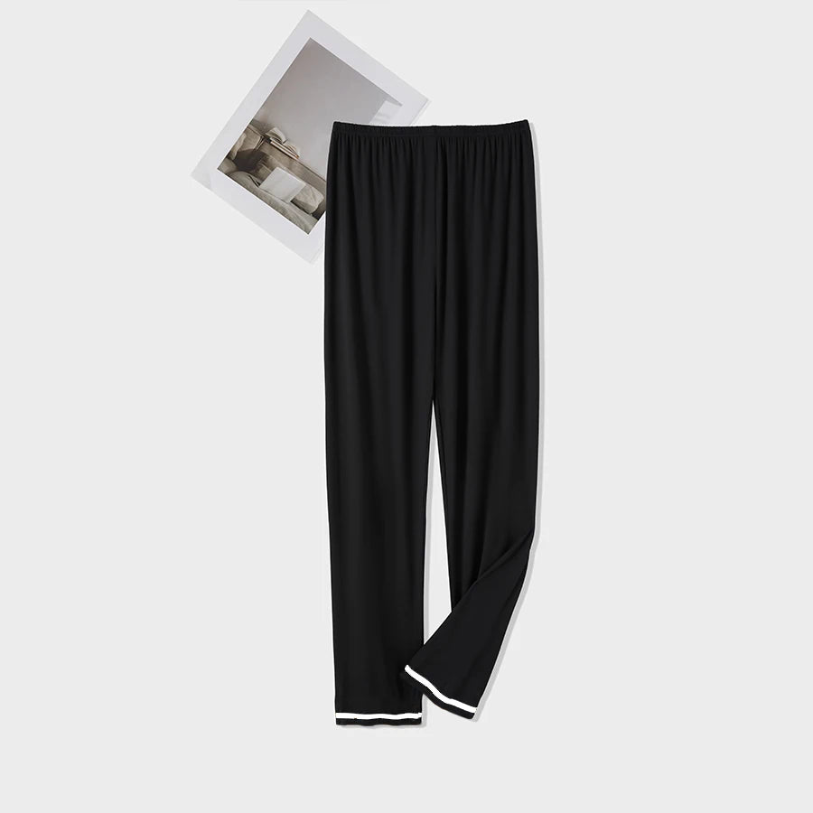 Men's Pajama Pants Thin Home Trousers Loose Large Size Spring and Autumn Summer Thin Casual Home Trousers