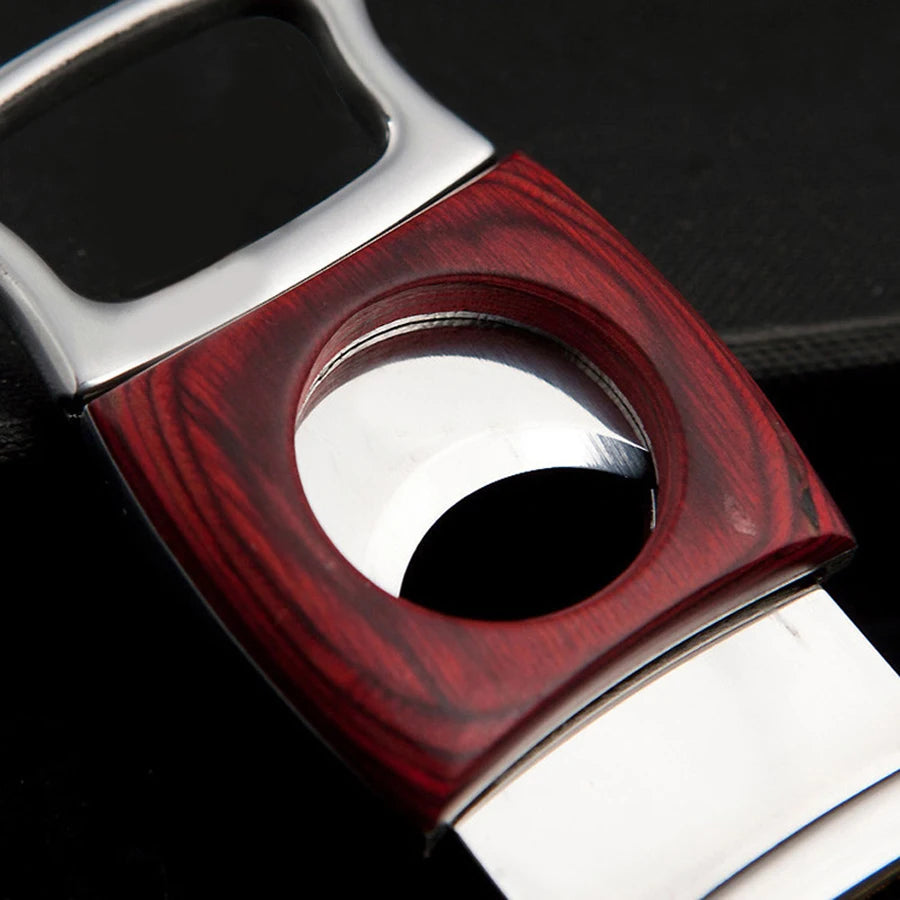 Flame Lover Cuba Cigar Cutter Guillotine Puncher Scissors Knife Stainless Steel Wood Double Sharp Blades Cutting Accessories