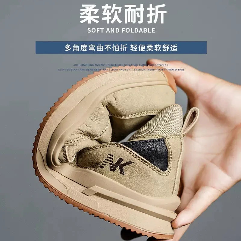 Electrician Insulated Shoes Men Lightweight Comfortable Safety Shoes Anti-Smash Anti-Puncture Wear-Resistant Work Shoes