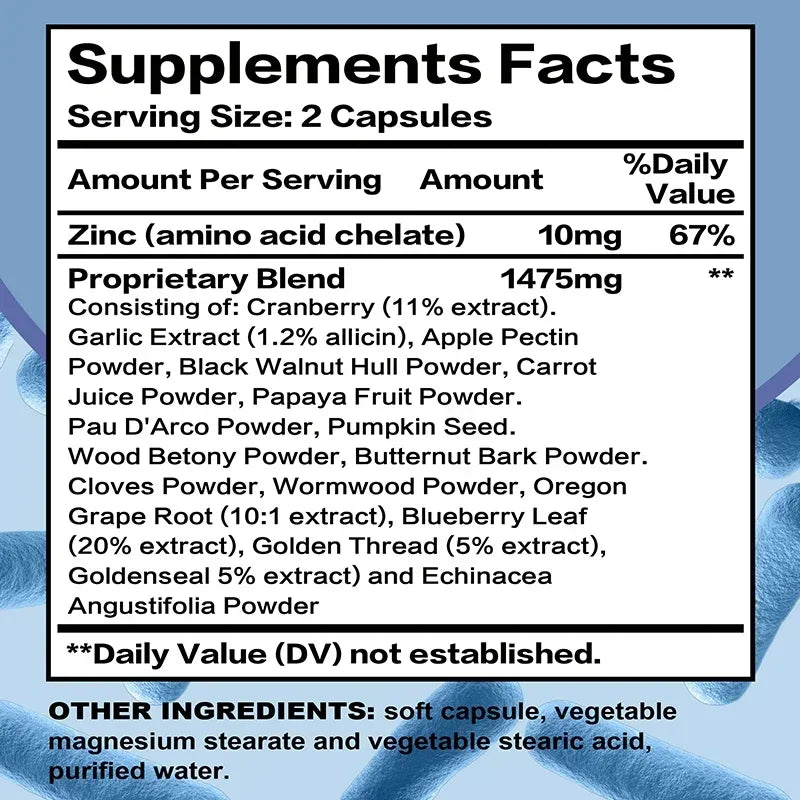 Parasite Blast Detox Complex - Eliminate Parasites, Supports Intestinal Cleansing Enhance Immunity, Promote Digestion