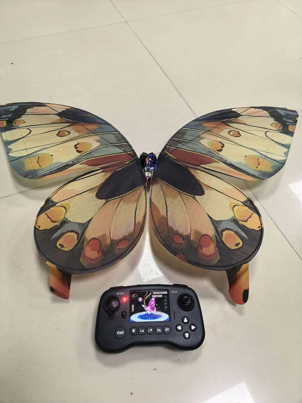 Remote Control Bionic Flapping Wing Butterfly Drone LED Light Ornithopter 2.4G RC Flying Butterfly Aircraft 7.4V Kids Gift