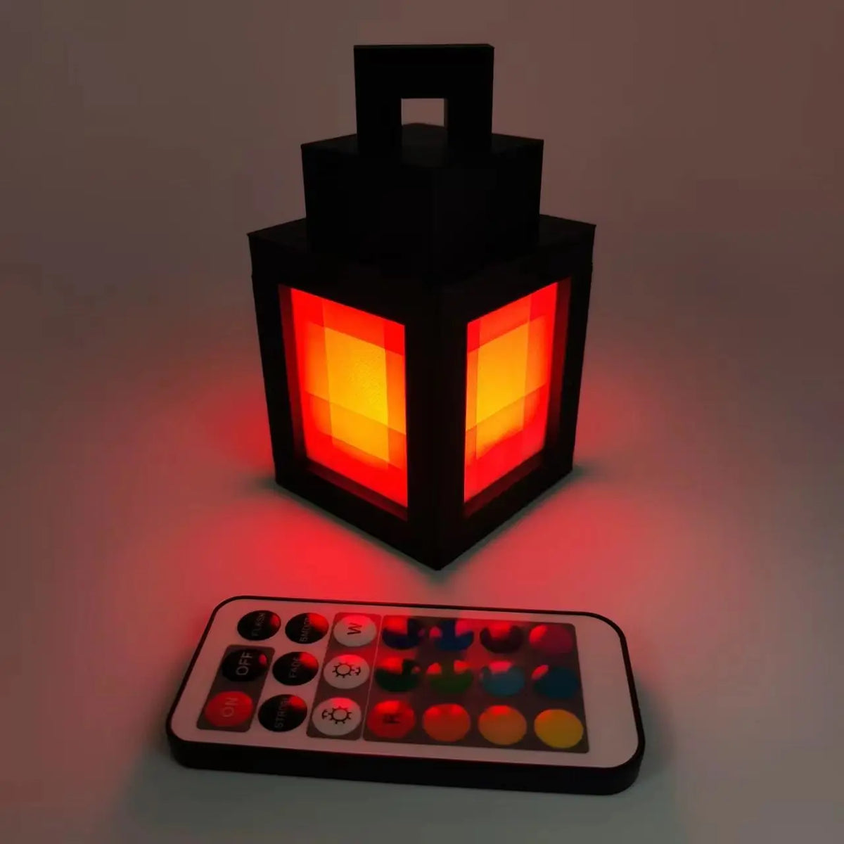 16-Color Pixel Style Mood Light, Portable & Dimmable - Mini Lantern for Bedroom Decor, Camping, Holiday Parties