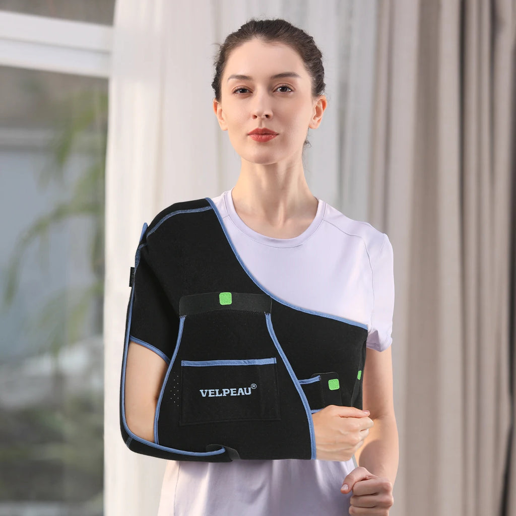 VELPEAU Breathable Shoulder Sling for Arm Fracture Dislocation and Rotator Cuff Tear, Shoulder Immobilizer for Both Arms