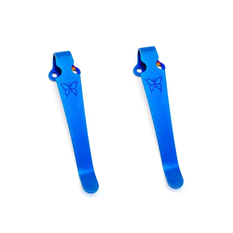 Knife Titanium Back Clamp Pocket Clip 5 Color For Emerson CQC Benchmade Griptillian Bugout 535 585 551 Knives