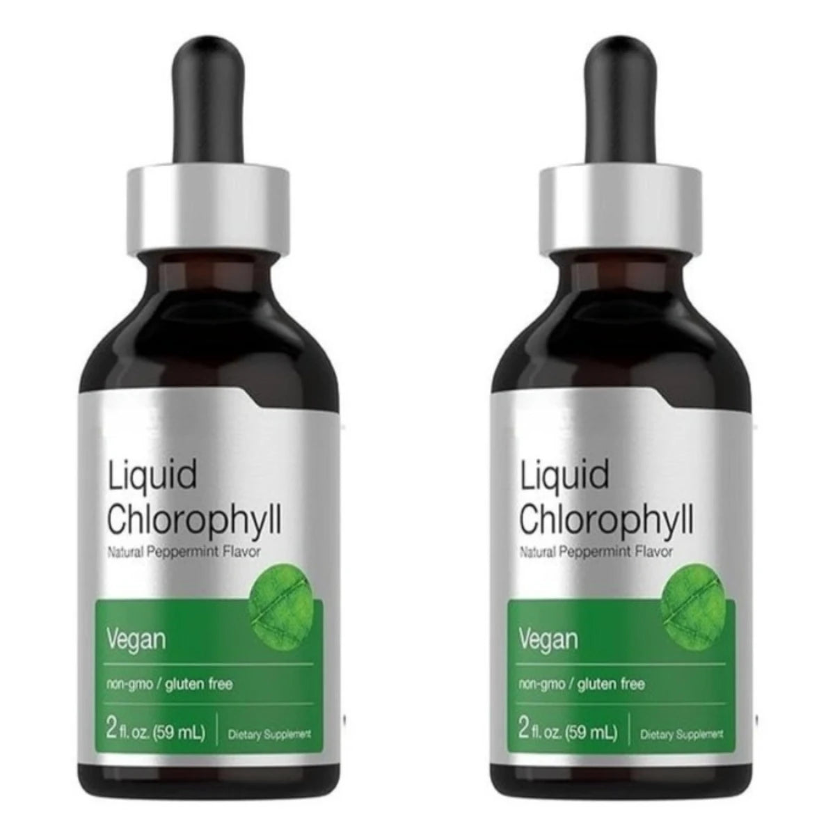 Liquid Chlorophyll Drops 59ml Peppermint Herbal Extract Vegan Non-GMO Dietary Supplement Mix with Water Support Antioxidant