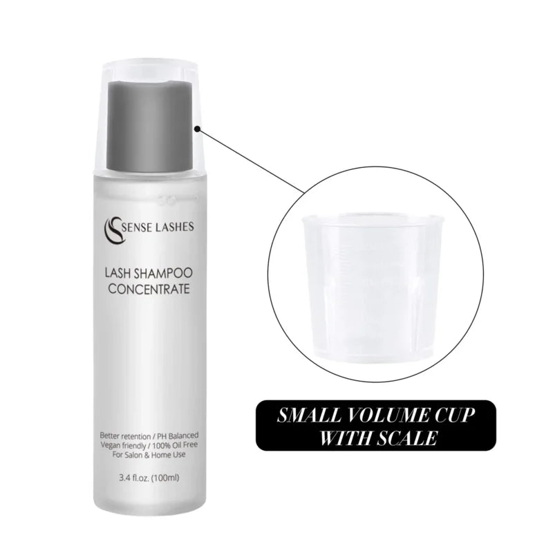 SENSE LASHES Lash Shampoo Concentrate No Stimulation Lash Cleanser DIY Professional Eyelash Extension Bath Foam Makeup Remover