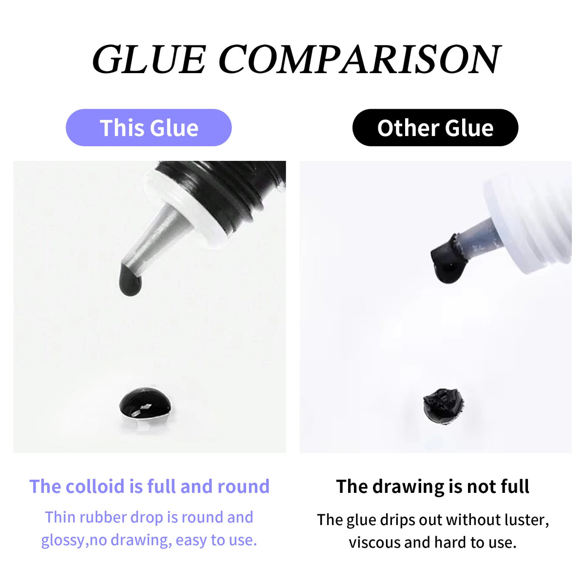 DIY Eyelash Glue Use With Eyes Open 5ml Lasting 7-10 Days Waterproof and Not Irritating