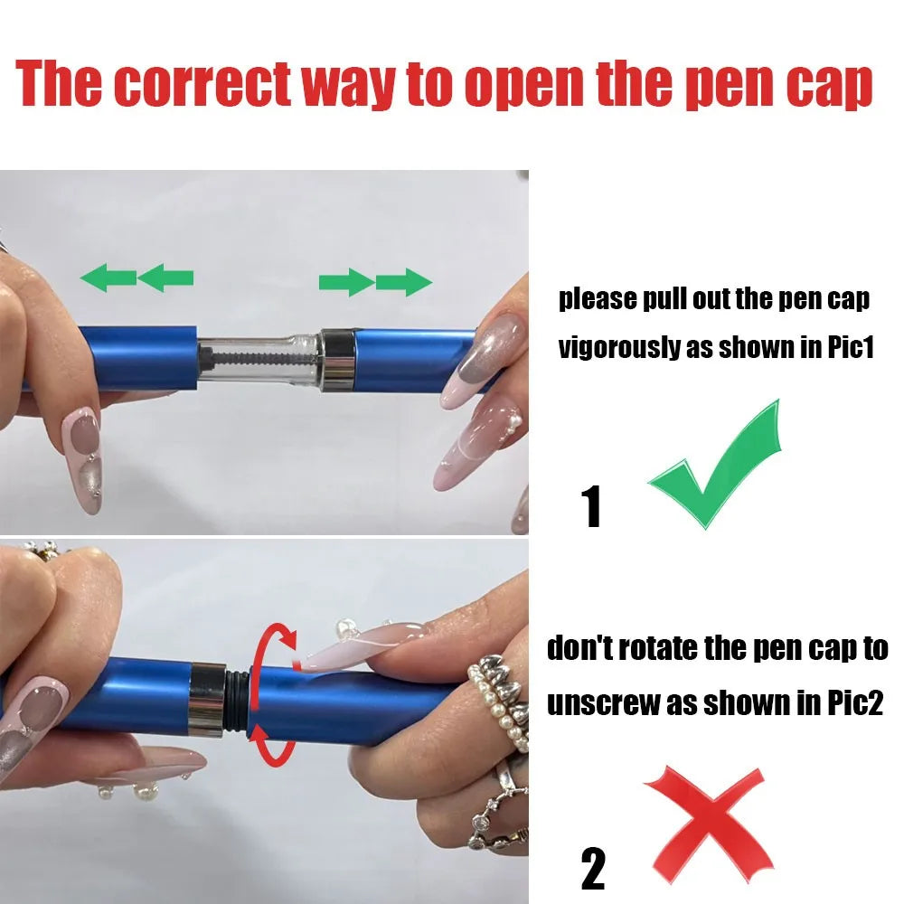 Black Magic Pen Accurate Dosage Kit 3ml Empty Cassette Bottle Cartridges Disposable 4/6/8mm Pen Tip for Insulin Injection Pen