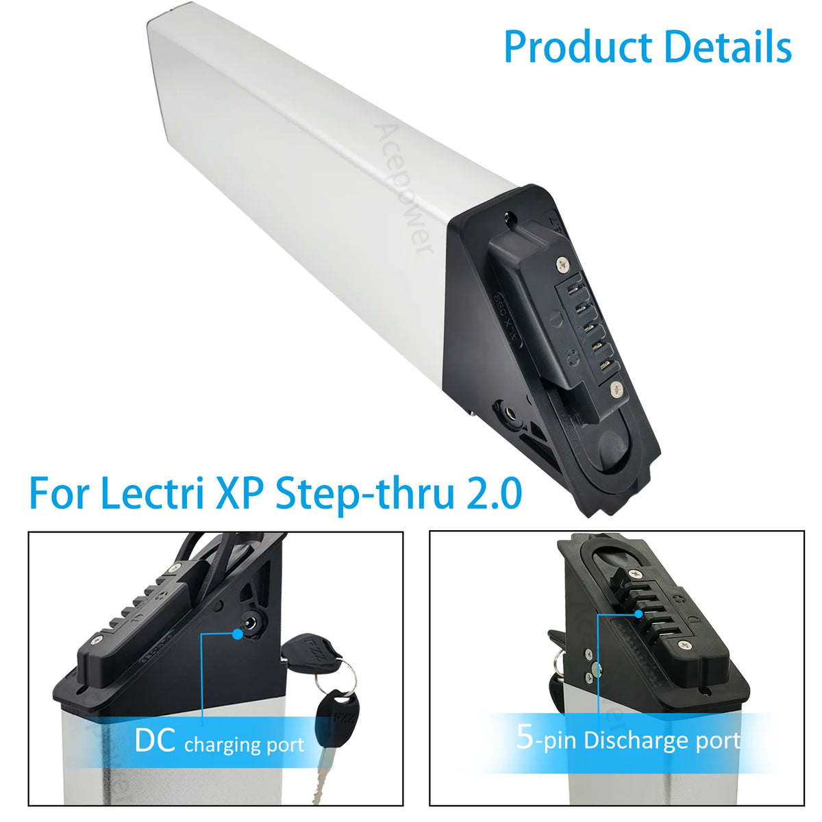 For Lectri XP Step Thru 2.0 3.0 Ebike Battery 48V 10.4Ah 12.8Ah 14Ah Battery for Electric XP Step-Thru 2.0 3.0 Replace Battery