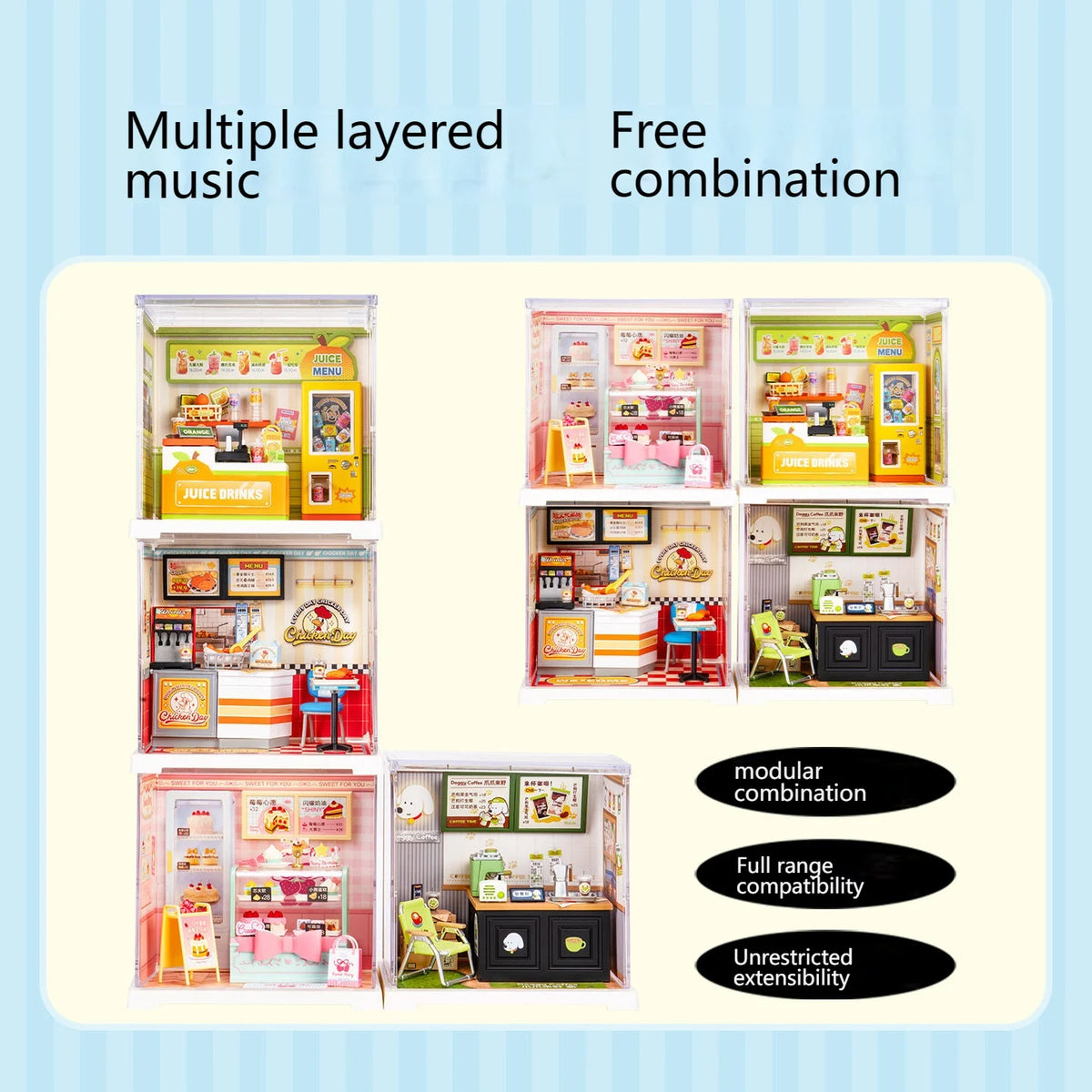 Mini Building Blocks DIY House Kit, Micro-Scale Scene Models Creative Gift for Women, Super World Tiny Craft