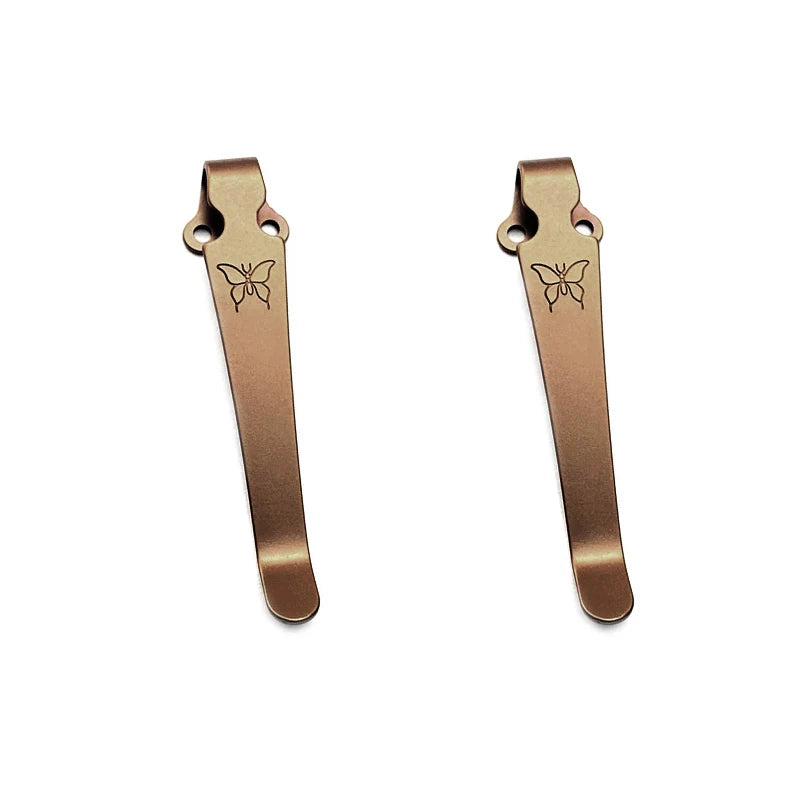 Knife Titanium Back Clamp Pocket Clip 5 Color For Emerson CQC Benchmade Griptillian Bugout 535 585 551 Knives