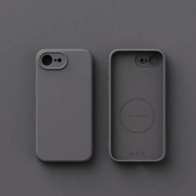 For Magsafe Case For iPhone 17E Liquid Silicone Magnetic Shockproof Solid Colour Matte Soft Cover For iPhone 17 E 17e Bumper
