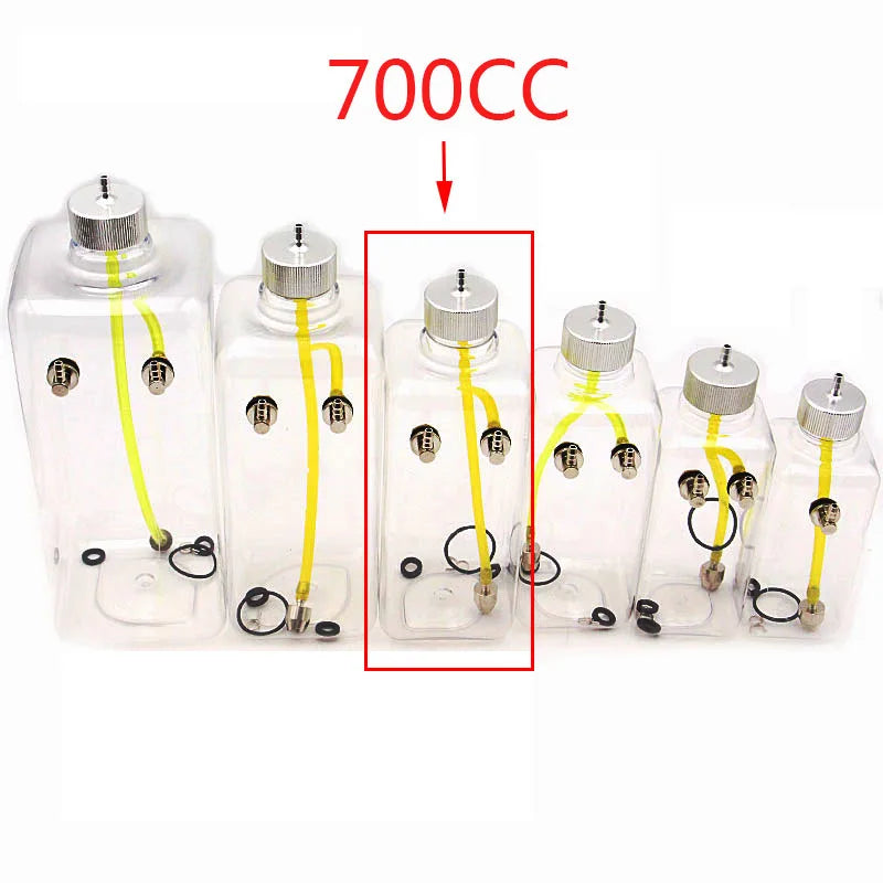 1 SET RC Plastic Fuel Oil Tank 260/360/500/700/1000/1500 CC/ml CNC Aluminum alloy Cover for RC  Nitro and Gas airplane model